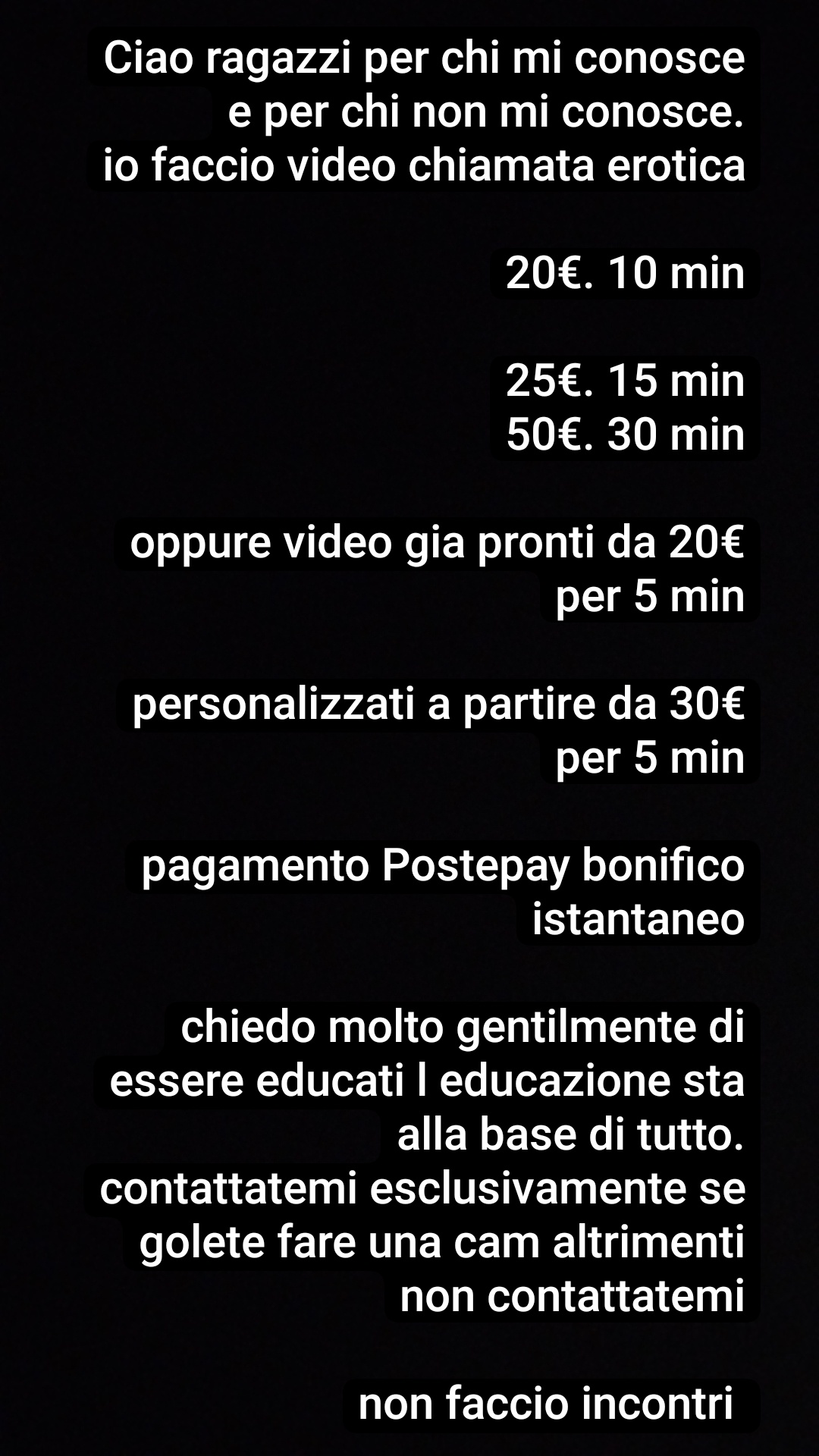 Video chiamata erotica solo su WhatsApp no incontri no persone scorrette e Perditempo


3488073794